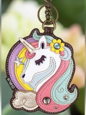 Chala unicorn coin pouch bag charm keychain NWT